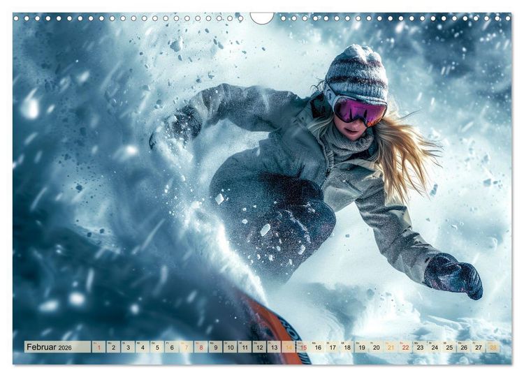 Produktbild: Snowboarden - tolle Momente (Wandkalender 2026 DIN A3 quer), CALVENDO Monatskalender