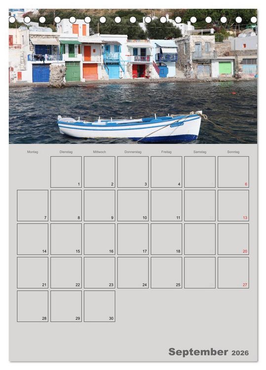 Produktbild: Kykladen, Perlen der &Auml;g&auml;is (Tischkalender 2026 DIN A5 hoch), CALVENDO Monatskalender