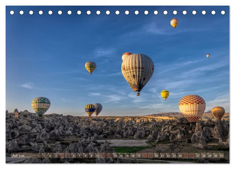Produktbild: Hei&szlig;luftballons Die sanften Riesen (Tischkalender 2026 DIN A5 quer), CALVENDO Monatskalender