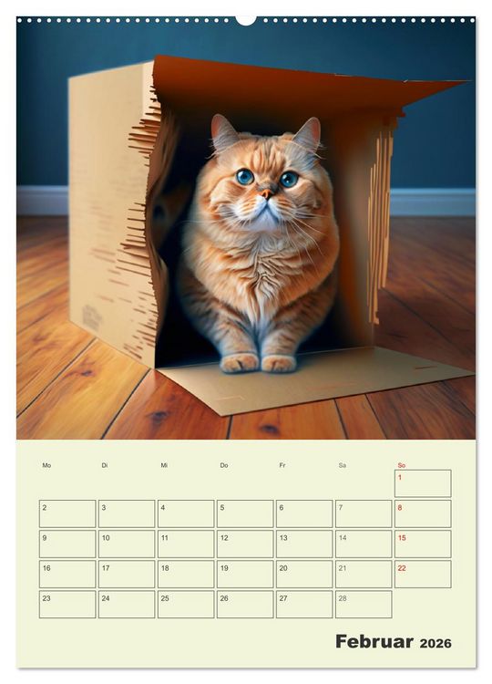 Produktbild: Jetzt ist die Katze aus dem Sack! Katzenspa&szlig; vom Feinsten! (Wandkalender 2026 DIN A2 hoch), CALVENDO Monatskalender