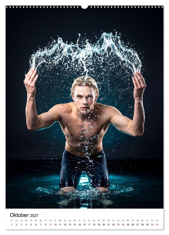 Produktbild: Im Bann des Wassers - Athletische &Auml;sthetik m&auml;nnlicher Schwimmer (hochwertiger Premium Wandkalender 2027 DIN A2 hoch), Kunstdruck in Hochglanz