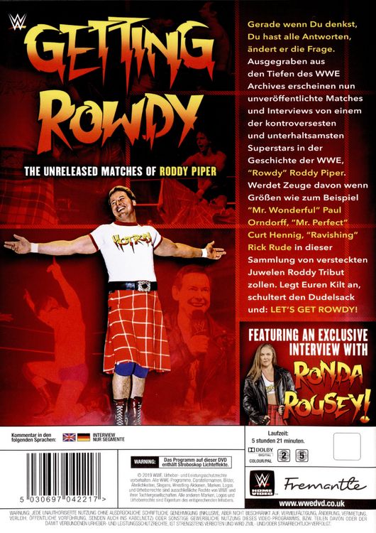 Produktbild: Getting Rowdy - The Unreleased Matches Of Roddy Piper [2 DVDs]