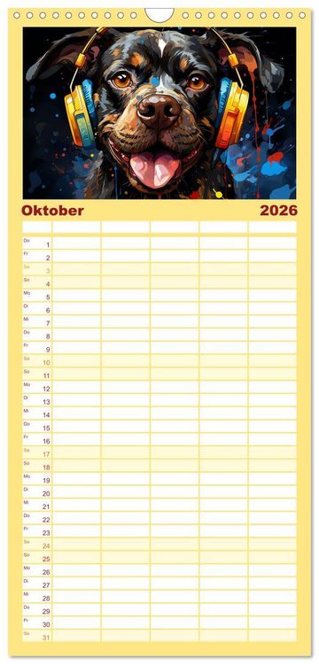Produktbild: Familienplaner 2026 - Musik Safari mit 5 Spalten (Wandkalender, 21 x 45 cm) CALVENDO