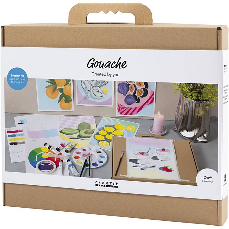 Produktbild: Creativ Company Starter Kreativ Set Gouache, Gem&auml;lde, sortierte Farben