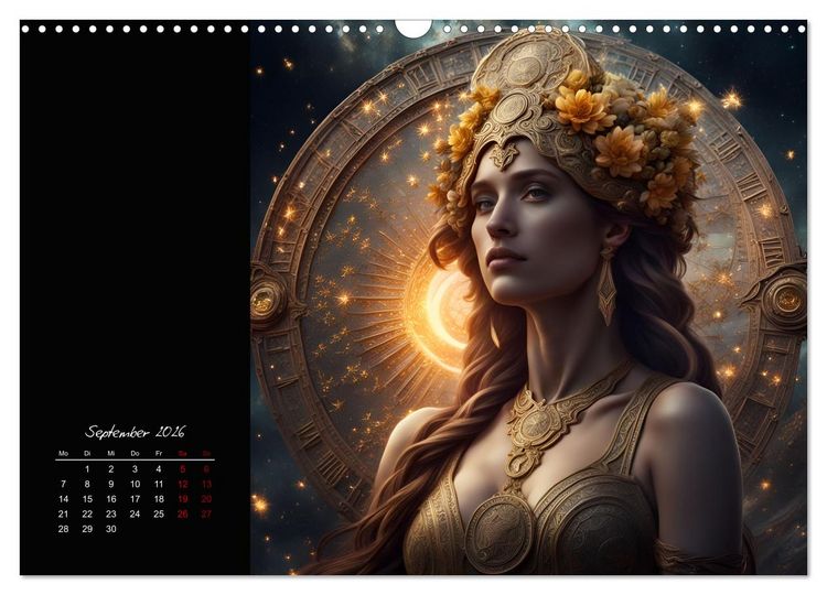 Produktbild: KI Tierkreiszeichen (Wandkalender 2026 DIN A3 quer), CALVENDO Monatskalender