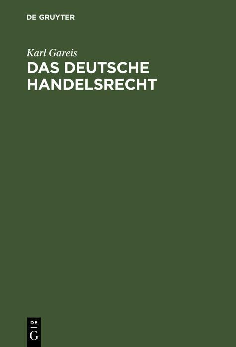 Produktbild: Das deutsche Handelsrecht