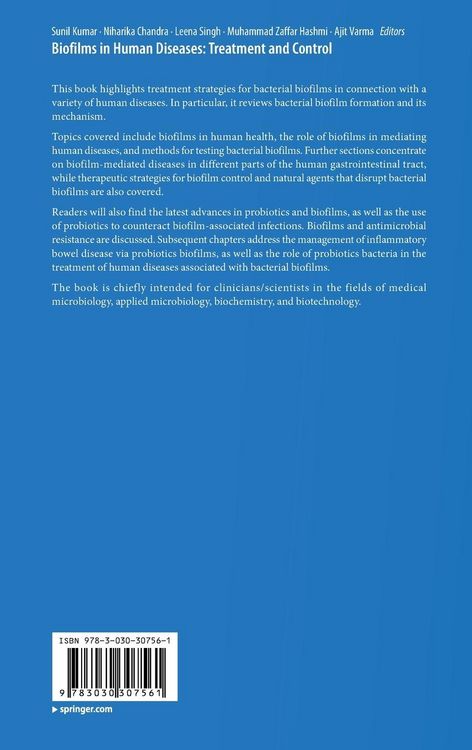 Produktbild: Biofilms in Human Diseases: Treatment and Control