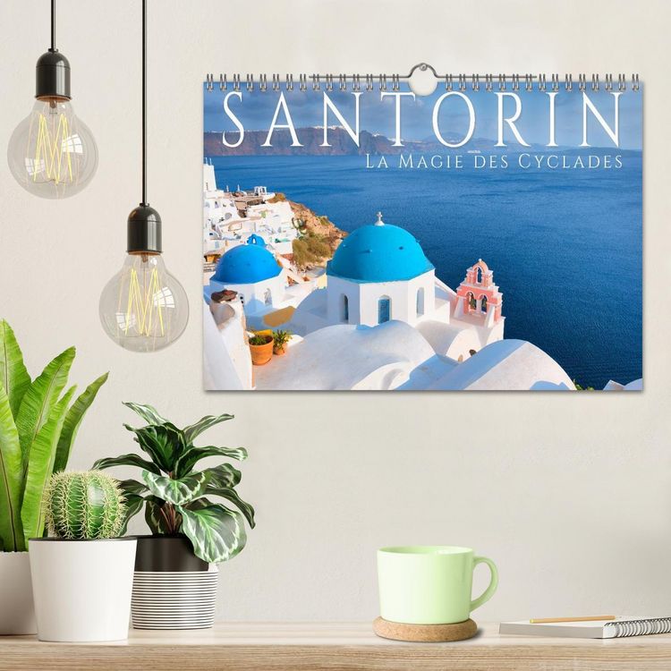 Produktbild: Santorin - La Magie des Cyclades (Calendrier mural 2026 DIN A4 vertical), CALVENDO calendrier mensuel