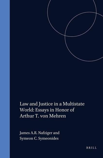 Produktbild: Law and Justice in a Multistate World: Essays in Honor of Arthur T. Von Mehren
