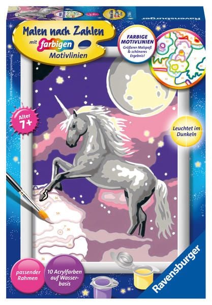 Produktbild: CreArt, Malen nach Zahlen Kinder - Einhorn