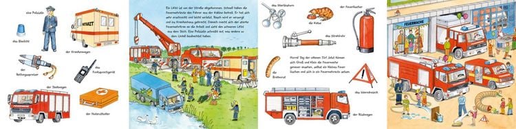 Produktbild: Mein kleines buntes Bildw&ouml;rterbuch: Bei der Feuerwehr