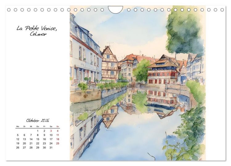 Produktbild: Zauberhafte Motive aus dem Elsass (Wandkalender 2026 DIN A4 quer), CALVENDO Monatskalender