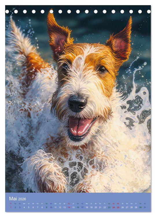 Produktbild: Hunde mit Temperament (Tischkalender 2026 DIN A5 hoch), CALVENDO Monatskalender