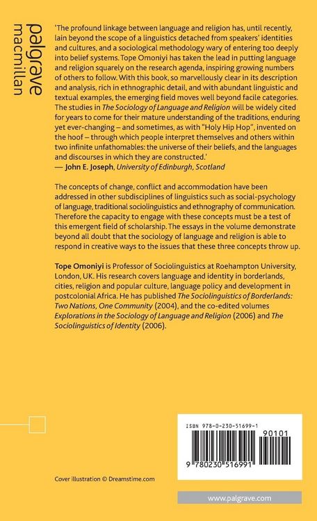 Produktbild: The Sociology of Language and Religion