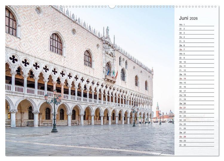 Produktbild: Venedig - Stille Momente (hochwertiger Premium Wandkalender 2026 DIN A2 quer), Kunstdruck in Hochglanz