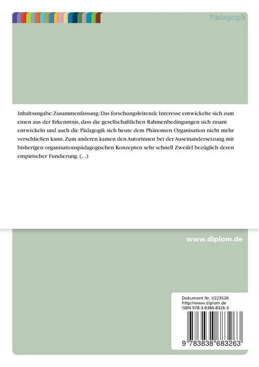 Produktbild: Betriebliche Voraussetzungen organisationsp&auml;dagogischer Konzepte