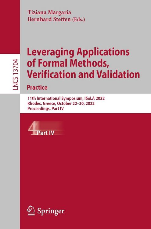 Produktbild: Leveraging Applications of Formal Methods, Verification and Validation. Practice
