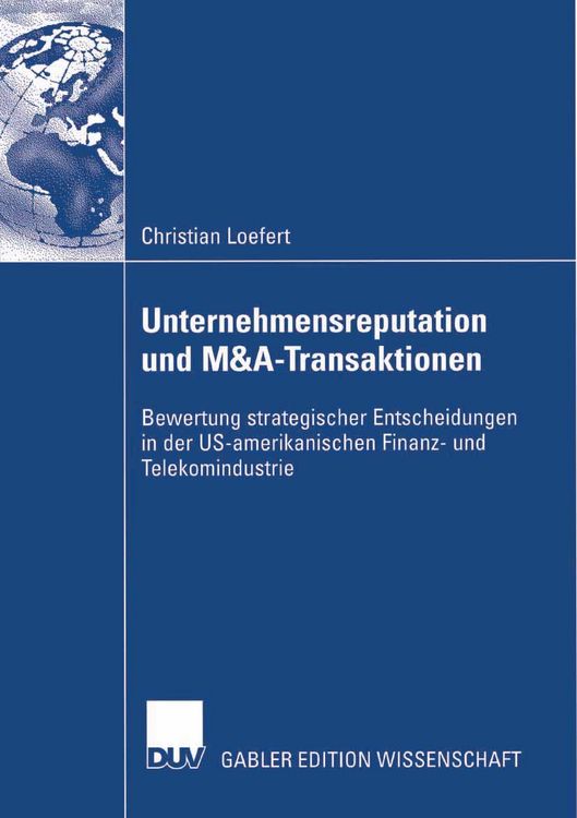 Produktbild: Unternehmensreputation und M&A-Transaktionen