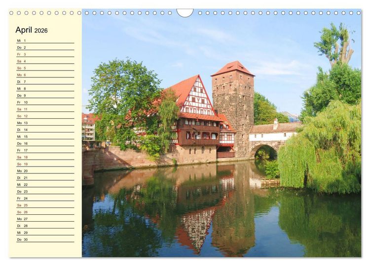 Produktbild: N&uuml;rnbergs Altstadt erleben (Wandkalender 2026 DIN A3 quer), CALVENDO Monatskalender