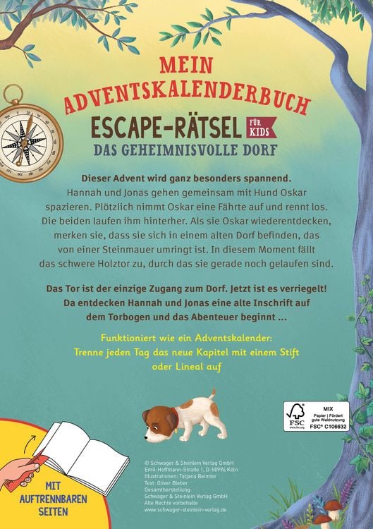 Produktbild: Mein Adventkalenderbuch Escape-R&auml;tsel f&uuml;r Kids