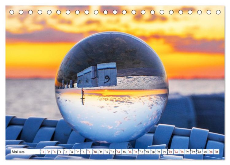 Produktbild: Lensball-Fotografie am Meer (Tischkalender 2026 DIN A5 quer), CALVENDO Monatskalender