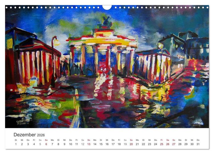 Produktbild: Berlin erlebt und gemalt - Ren&eacute;e K&ouml;nig (Wandkalender 2026 DIN A3 quer), CALVENDO Monatskalender