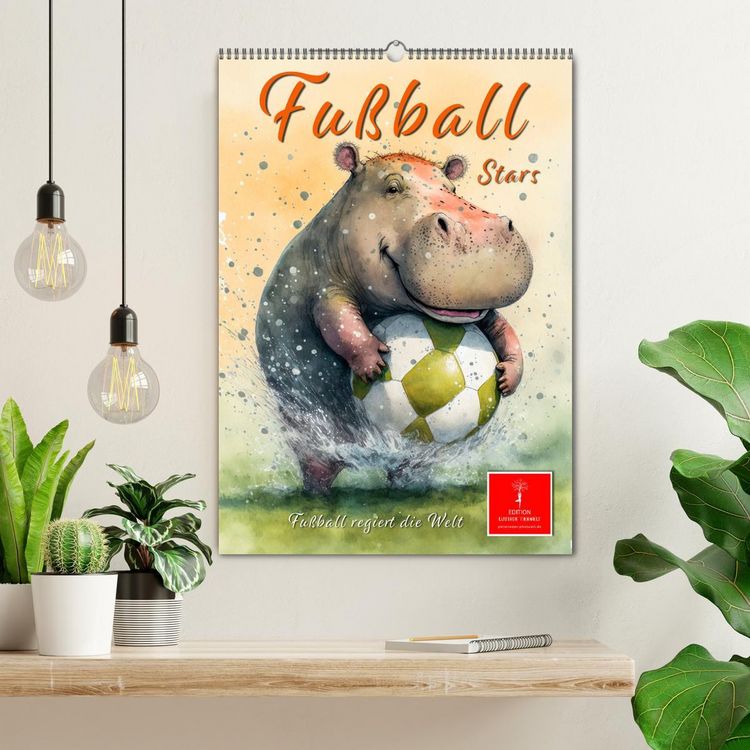Produktbild: Fu&szlig;ball Stars - Fu&szlig;ball regiert die Welt (Wandkalender 2026 DIN A2 hoch), CALVENDO Monatskalender