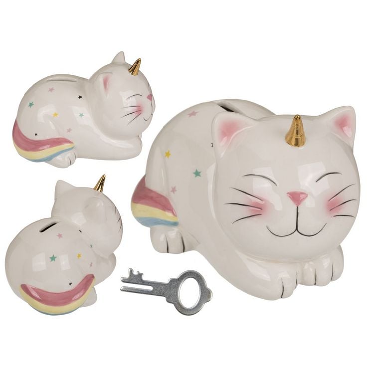 Produktbild: Spardose Einhornkatze 17x12cm