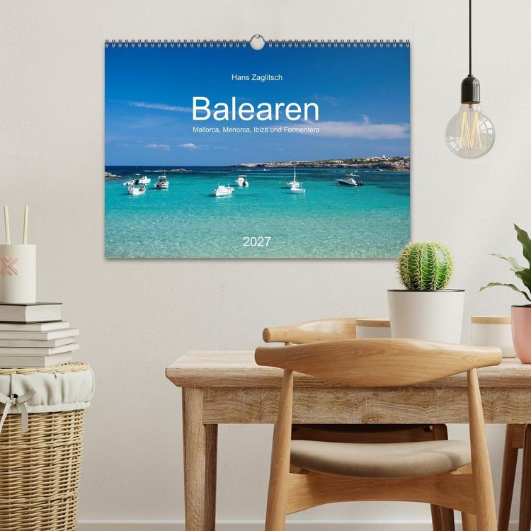 Produktbild: Balearen - Mallorca, Menorca, Ibiza und Formentera (Wandkalender 2027 DIN A3 quer), CALVENDO Monatskalender