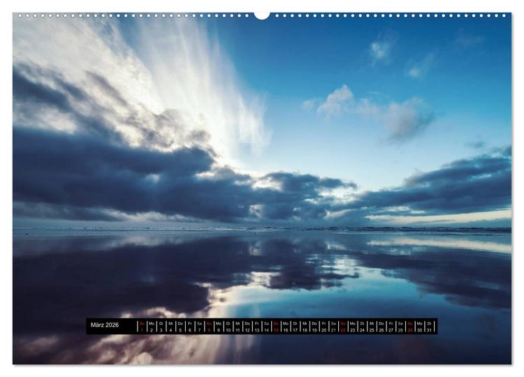 Produktbild: Abendlicht &uuml;ber der Nordsee (Wandkalender 2026 DIN A2 quer), CALVENDO Monatskalender