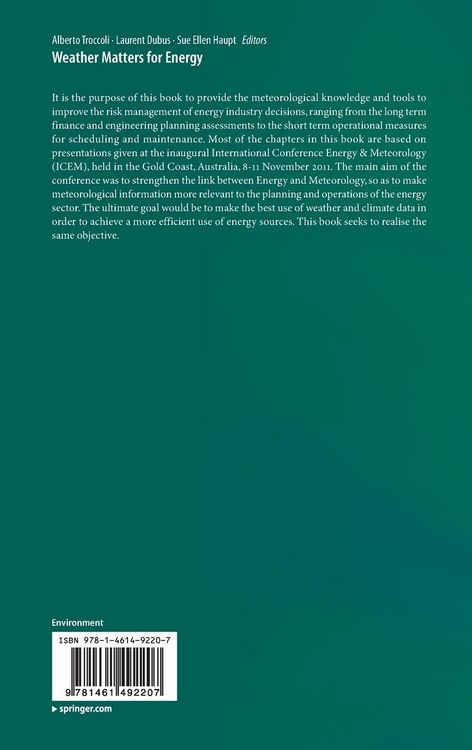 Produktbild: Weather Matters for Energy