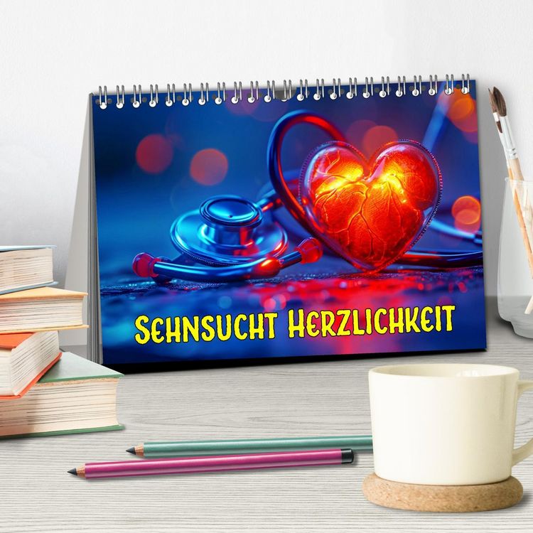 Produktbild: Sehnsucht Herzlichkeit (Tischkalender 2026 DIN A5 quer), CALVENDO Monatskalender