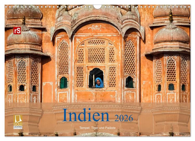 Produktbild: Indien 2026 Tempel, Tiger und Pal&auml;ste (Wandkalender 2026 DIN A3 quer), CALVENDO Monatskalender