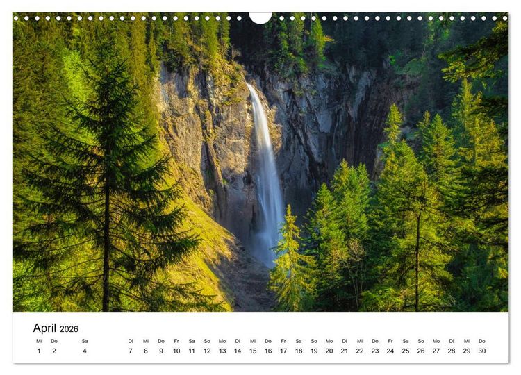 Produktbild: Wasserfallwelt Schweiz (Wandkalender 2026 DIN A3 quer), CALVENDO Monatskalender