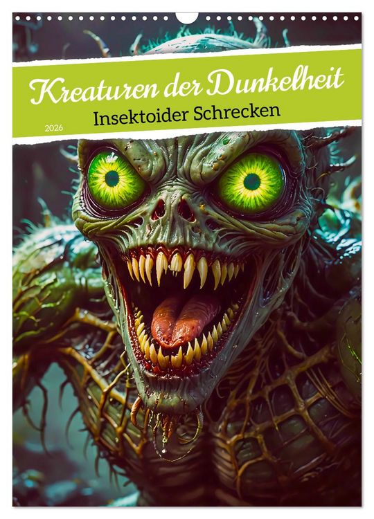 Produktbild: Kreaturen der Dunkelheit - Insektoider Schrecken (Wandkalender 2026 DIN A3 hoch), CALVENDO Monatskalender