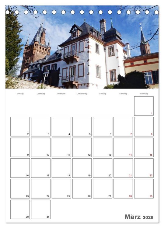 Produktbild: Weinheim an der Bergstra&szlig;e Planer (Tischkalender 2026 DIN A5 hoch), CALVENDO Monatskalender