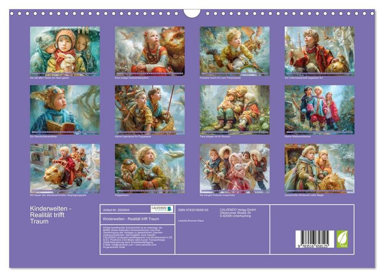 Produktbild: Kinderwelten - Realit&auml;t trifft Traum (Wandkalender 2026 DIN A3 quer), CALVENDO Monatskalender