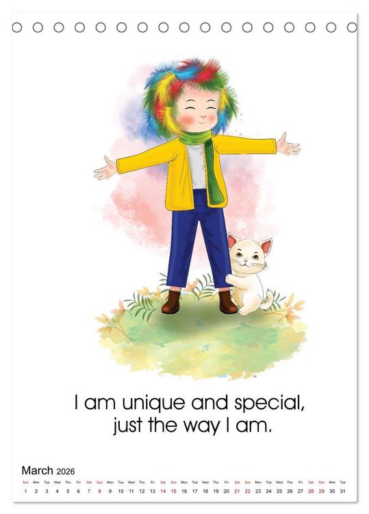 Produktbild: I am loved and valued (Desk Calendar 2026 DIN A5 portrait), CALVENDO 12 Month DeskCalendar