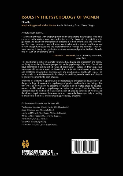 Produktbild: Issues in the Psychology of Women