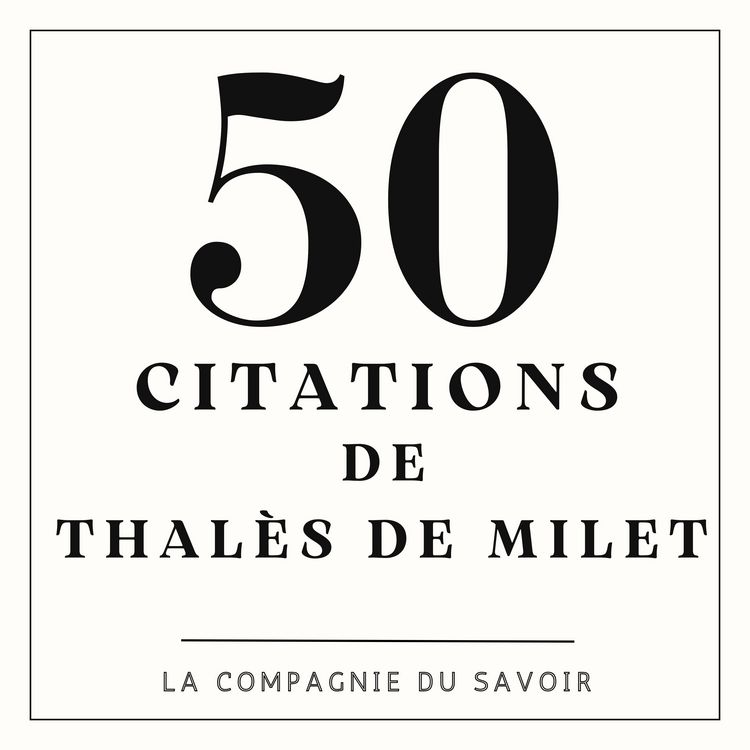 Produktbild: 50 citations de Thales De Millet