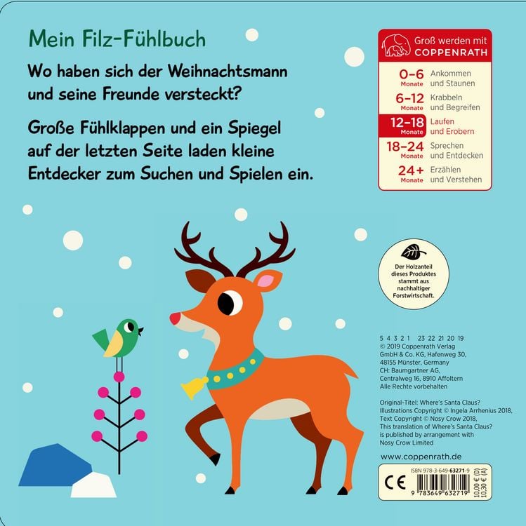 Produktbild: Mein Filz-F&uuml;hlbuch: Kuckuck, lieber Weihnachtsmann!