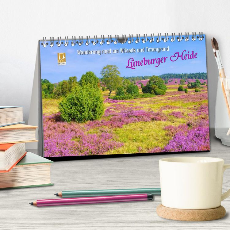 Produktbild: L&uuml;neburger Heide - Wanderung rund um Wilsede und Totengrund (Tischkalender 2026 DIN A5 quer), CALVENDO Monatskalender