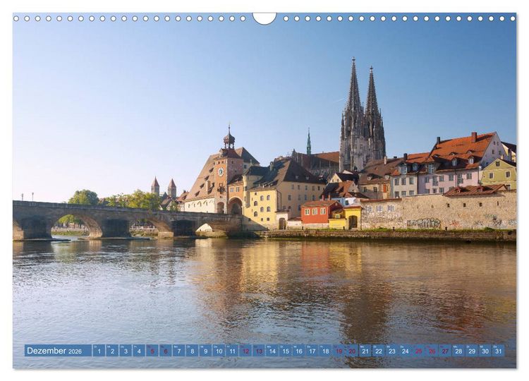 Produktbild: Donauperle Regensburg (Wandkalender 2026 DIN A3 quer), CALVENDO Monatskalender