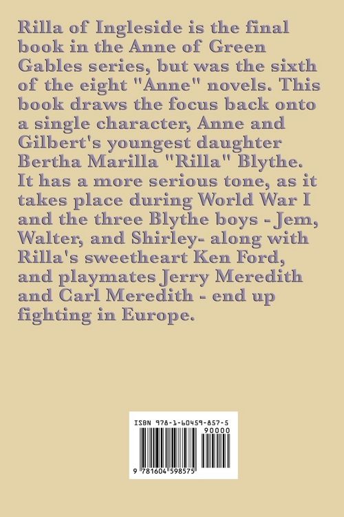 Produktbild: Rilla of Ingleside - Anne Shirley's Daughter Faces Love, Loss, and Growing Up During the Great War