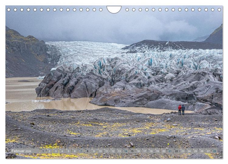 Produktbild: Island - Gletscher, Wasserf&auml;lle, Hei&szlig;e Quellen (Wandkalender 2026 DIN A4 quer), CALVENDO Monatskalender