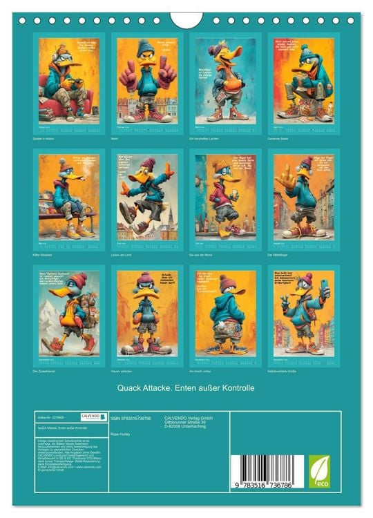 Produktbild: Quack Attacke. Enten au&szlig;er Kontrolle (Wandkalender 2026 DIN A4 hoch), CALVENDO Monatskalender