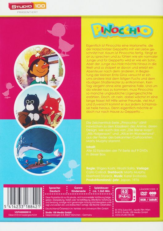 Produktbild: Pinocchio - TV-Serien-Komplettbox [9 DVDs]
