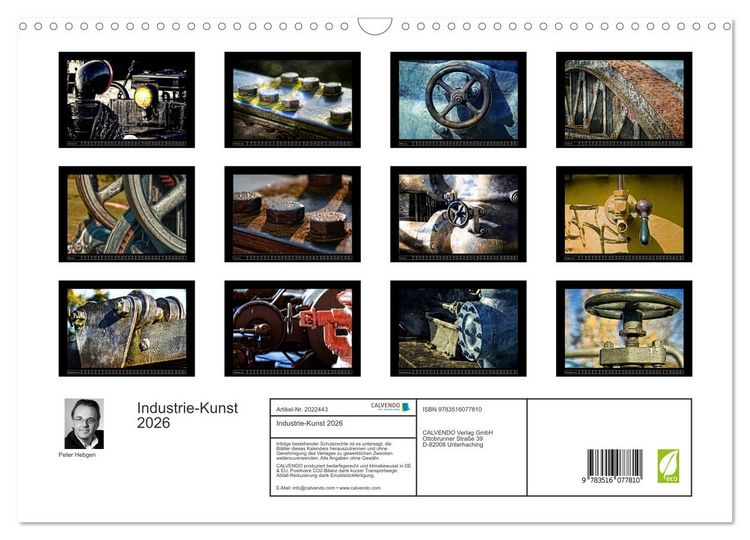 Produktbild: Industrie-Kunst 2026 (Wandkalender 2026 DIN A3 quer), CALVENDO Monatskalender
