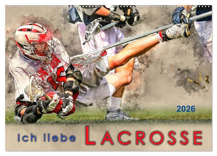 Produktbild: Ich liebe Lacrosse (Wandkalender 2026 DIN A2 quer), CALVENDO Monatskalender