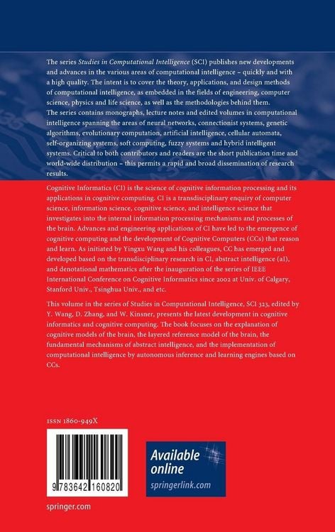 Produktbild: Advances in Cognitive Informatics and Cognitive Computing